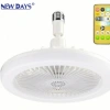 NEWDAYS brand's new cross-border E27 detachable lamp head fan lamp (with remote control) Crystal style outdoor courtyard energy-saving lighting remote control dimming waterproof and dustproof best-selling fan Application Scenario